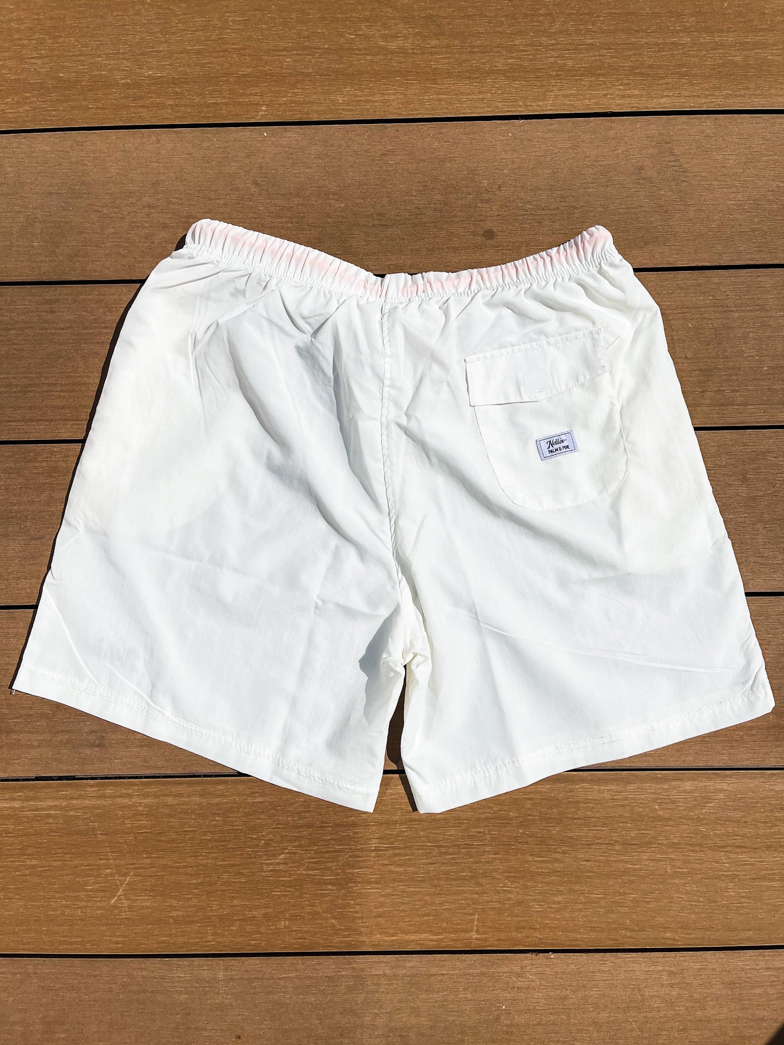 White sales volley shorts